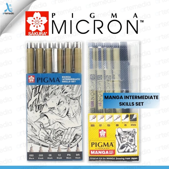 

ATKJaya- Drawing Pen Sakura Pigma Micron Manga Basic Set Pulpen Gambar