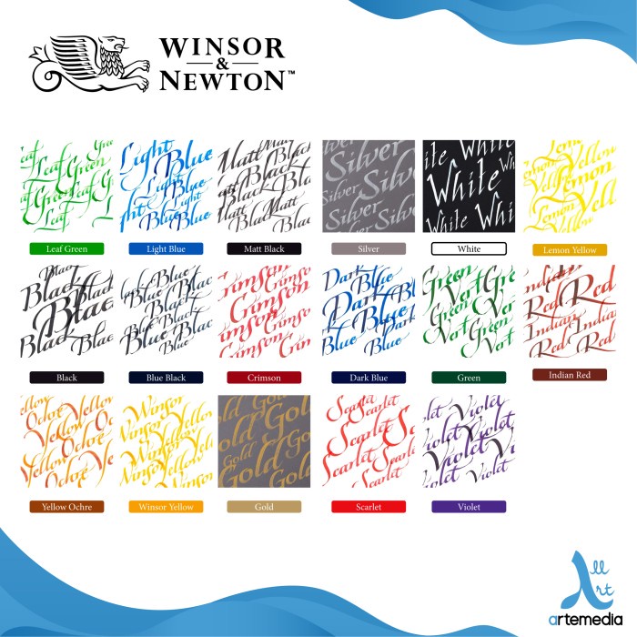 

TINTA KALIGRAFI WINSOR & NEWTON 30ML BOTTLE CALLIGRAPHY INK