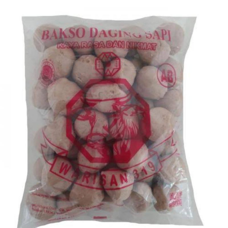 

Bakso Sapi Warisan SB/AB Warisan 319 Baso isi 50pcs/Bakso/Bakso Warisan/Bakso Sapi/Bakso Warisan AB