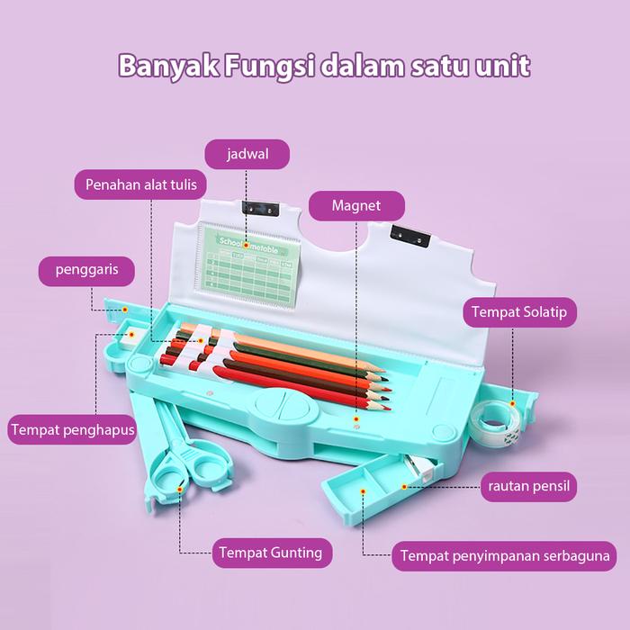 

[tmr] - Kotak Pensil dengan Tombol banyak berfungsi untuk berbagai macam / Stationary Storage with