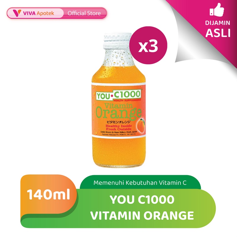 

You C 1000 Vitamin Orange Minuman Vitamin C 140 ml (Pack - 3 Botol)