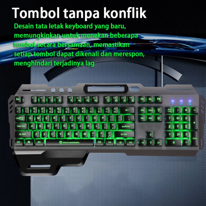 Keyboard Mekanik Gaming / Cocok untuk PC, Laptop, HP G70 Air RGB Gaming Keyboard / Keyboard USB