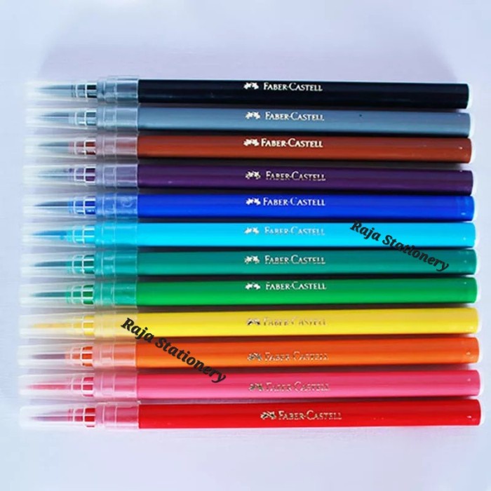 

FABER CASTELL CALLIGRAPHY BRUSH PEN SET 12 COLOURS PULPEN KALIGRAFI