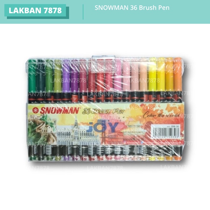 SNOWMAN 36 BRUSH PEN / BRUSHPEN 36 COLOUR / KALIGRAFI