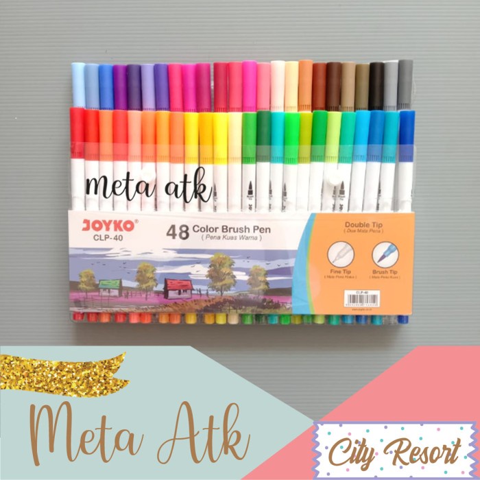 DUAL BRUSH PEN JOYKO 48 WARNA CLP-40