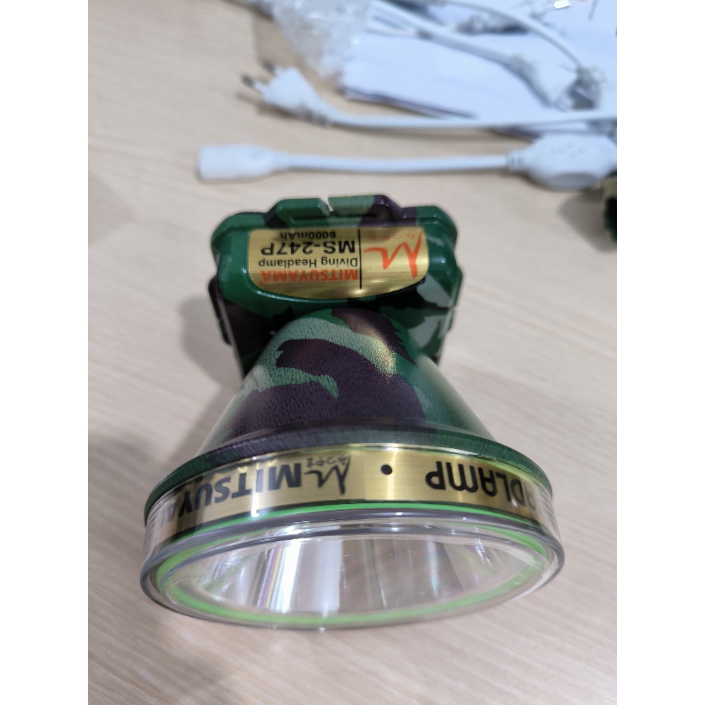 Senter Kepala Selam 120Watt Mitsuyama MS-247P - Cahaya Terang Jarak Jauh - Bisa Untuk Selam - Tahan