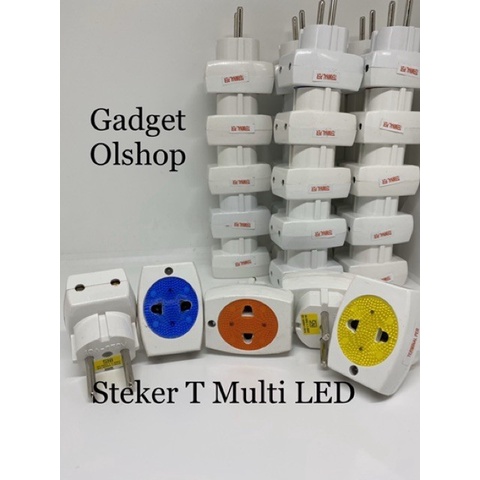 / Steker T Multi LED - Steker Multifungsi - Steker Warna -