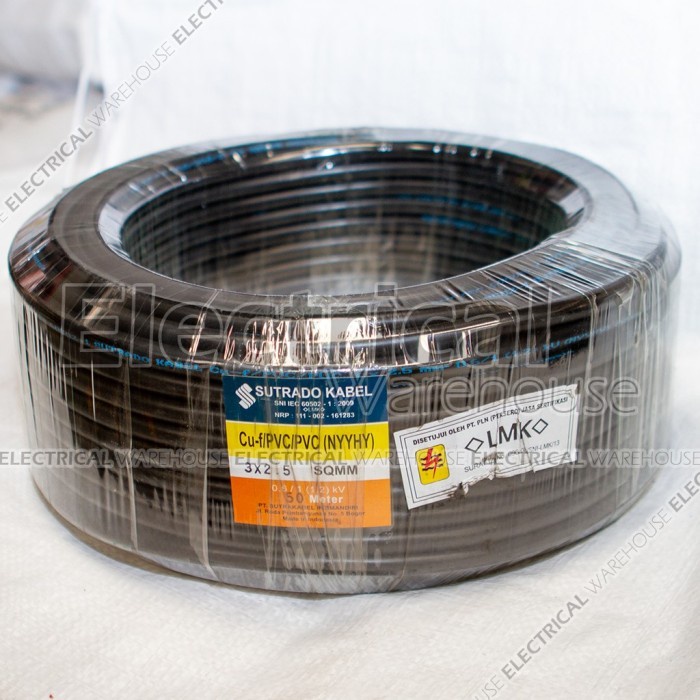 / Kabel Serabut NYYHY 3x2.5mm2 SUTRADO Meteran ( NYY HY 3x2.5mm