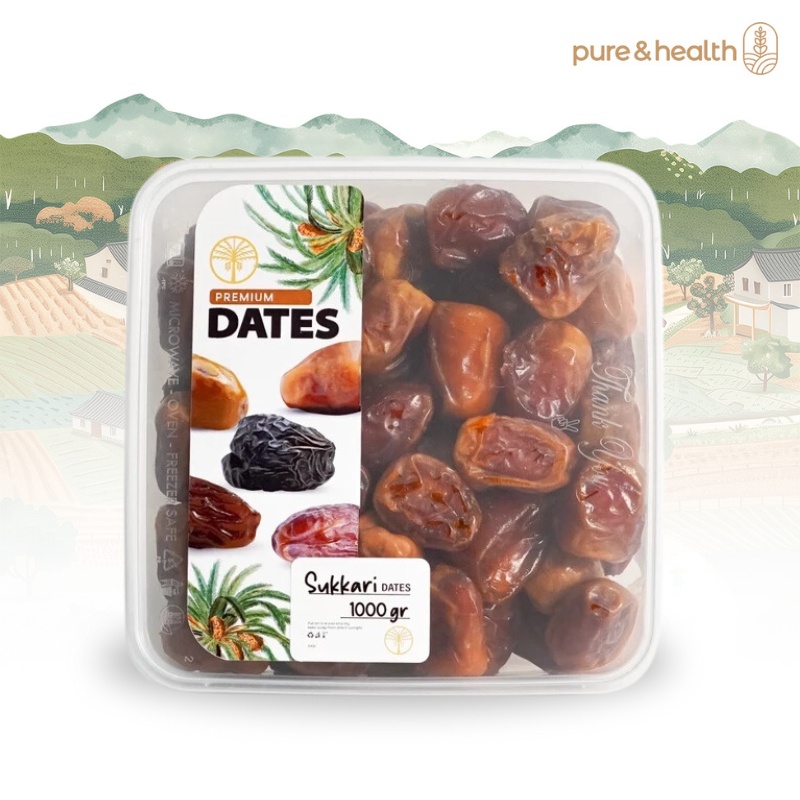 

PROMO Kurma Sukari 1 Kg Lembut Legit Fresh Sukkari Dates Kemasan Thinwall