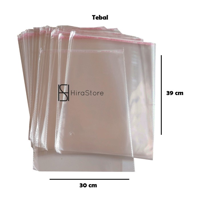 SOUVEN- Plastik OPP Baju 30X39 TEBAL/ Plastik baju / Plastik SEAL LEM Kemasan