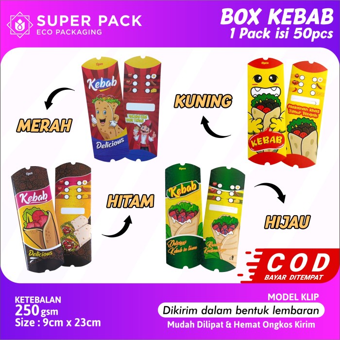 

SOUVEN- Box Dus Kemasan KEBAB 23x9