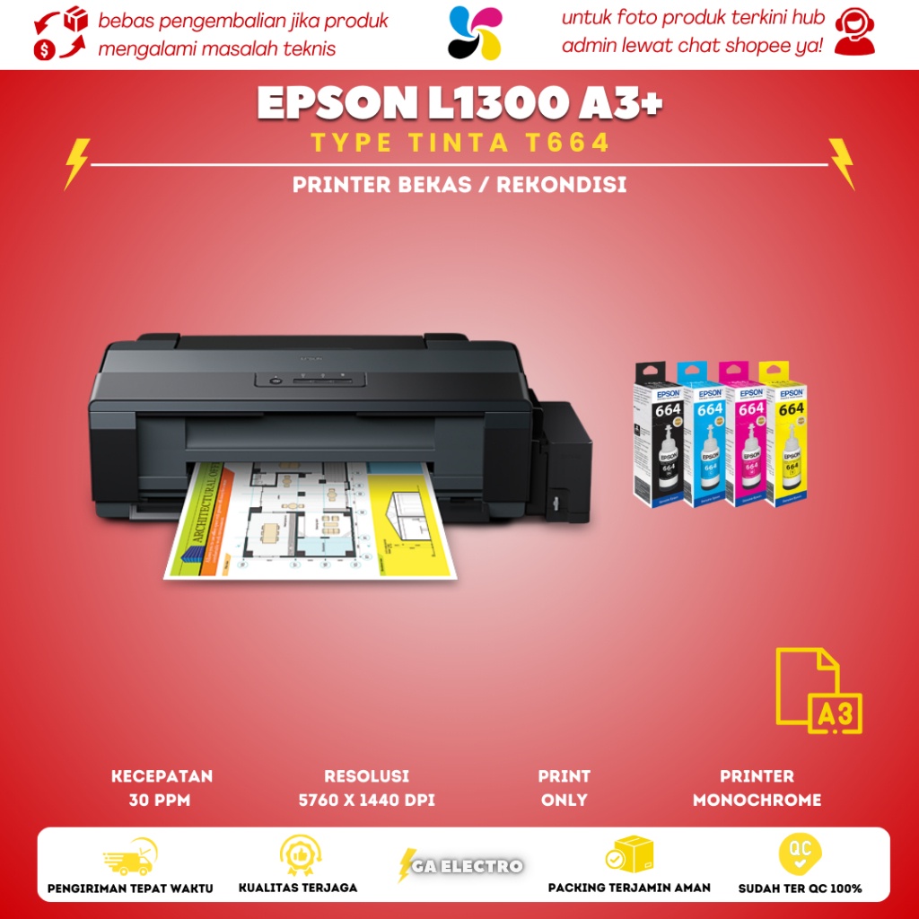 Printer Epson L1300 A3 (Bergaransi)