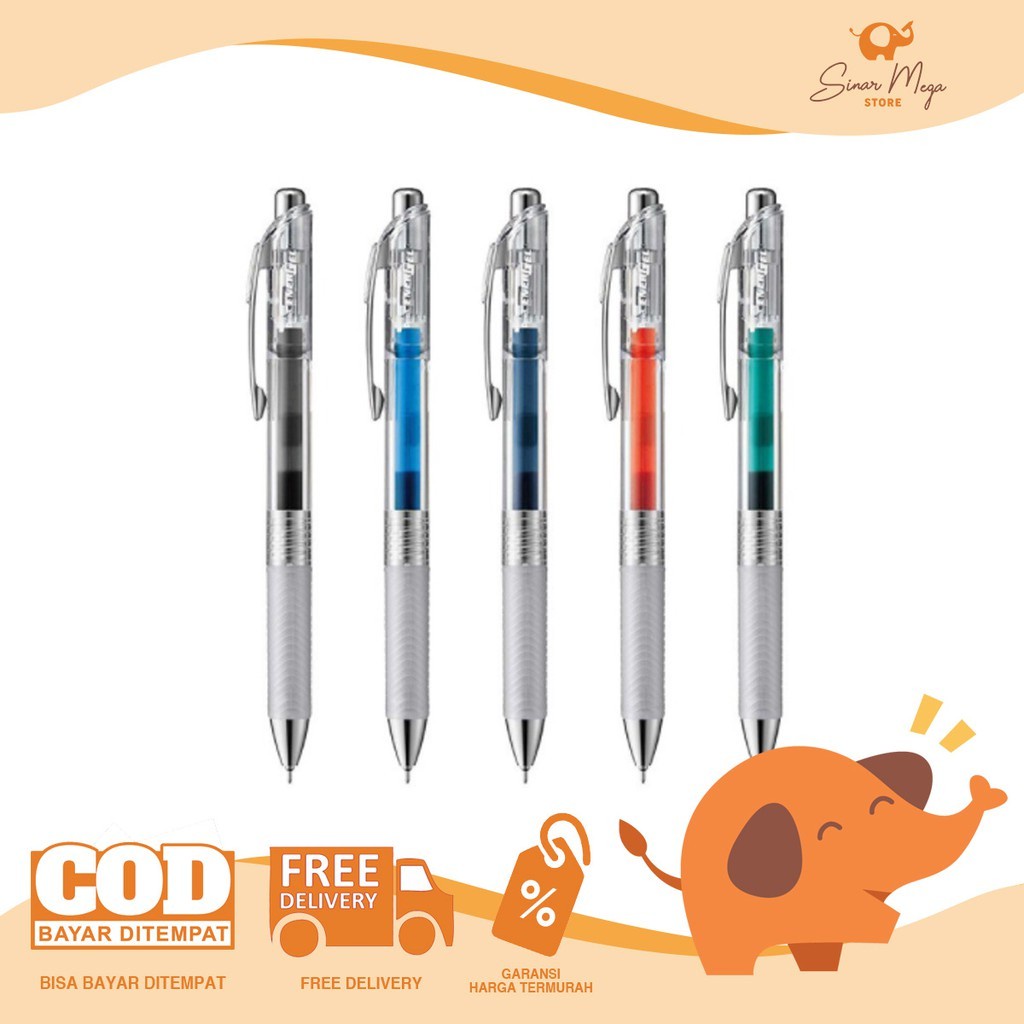 

IK! Pentel Pulpen Energel Infree 0,5mm Clear Retractable Fast Dry Pena Gel Pen Limit Edition