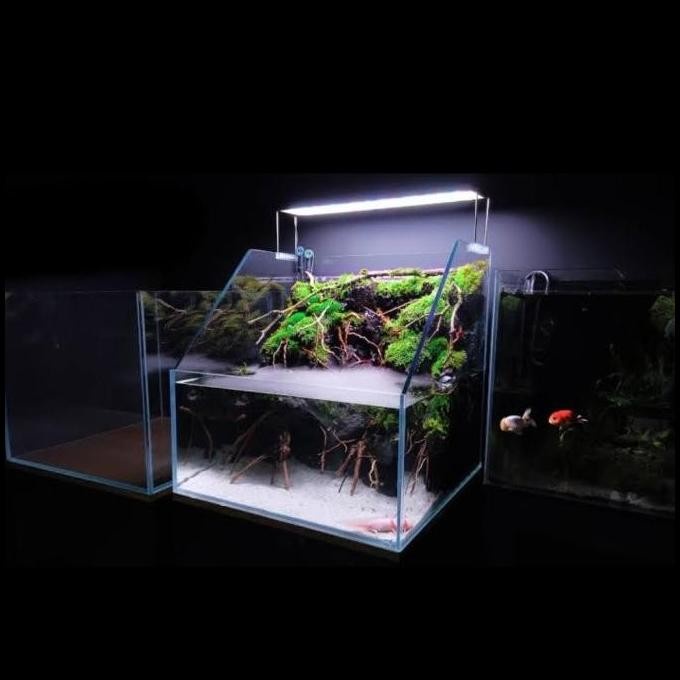 Terbaru INSTAN PALUDARIUM WATERFALL ST TERRARIUM TANK AQUARIUM KACA LARIS Kode 60
