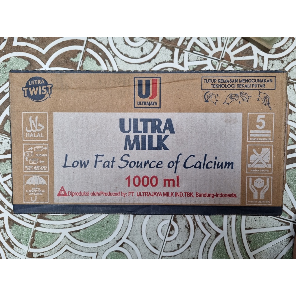 

Ultra Milk 1000ml 1 liter Full Cream Putih / Coklat / Low Fat isi 12pcs