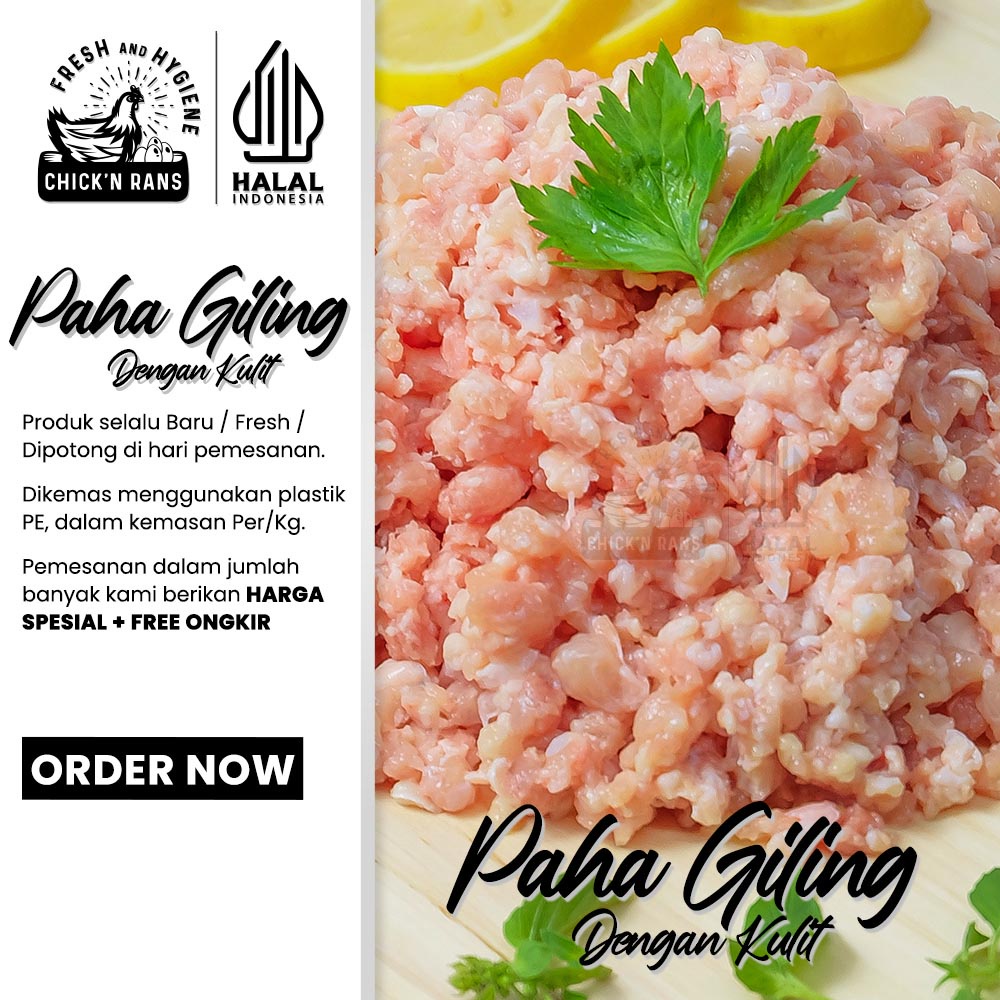 

Daging Ayam Giling Paha Dengan Kulit 1kg
