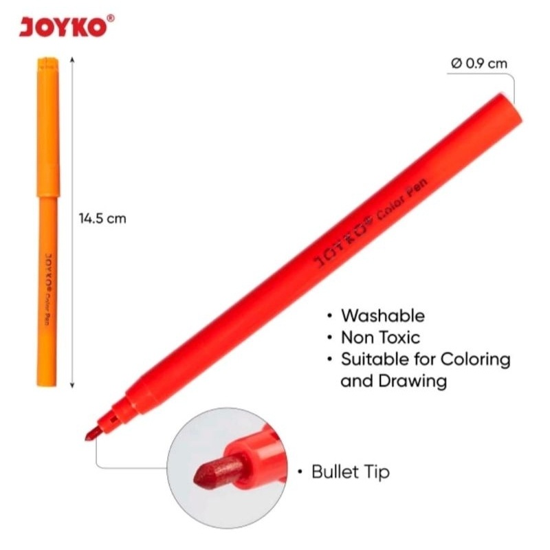 

IK! Spidol 24 Warna / Pena Warna Joyko CLP-60-24 Color Pen