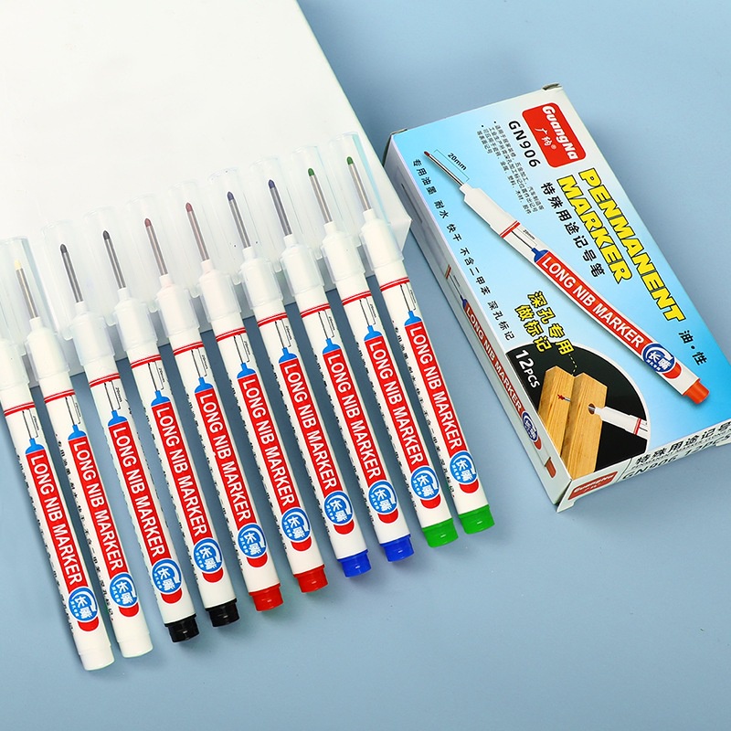 

IK! 5pcs/set Spidol Tukang Kayu Spidol Marker Snowman Serbaguna Penanda Besi Kayu