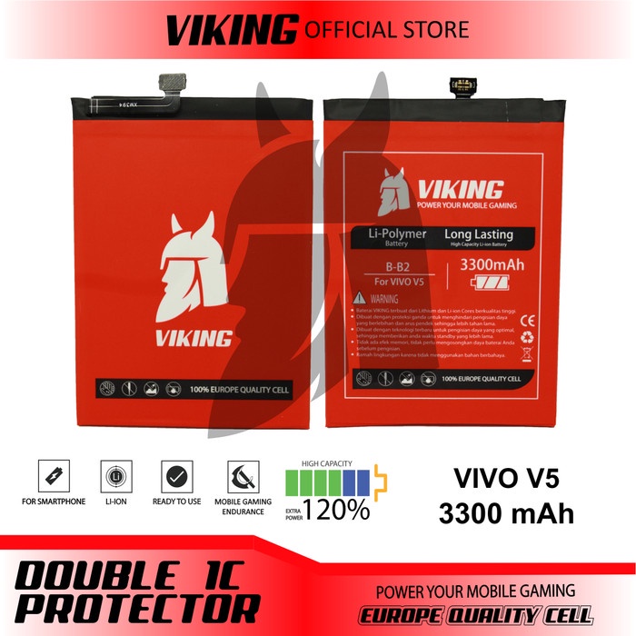 Viking Baterai Vivo V5 V5S V5 Lite B-B2 Double Power