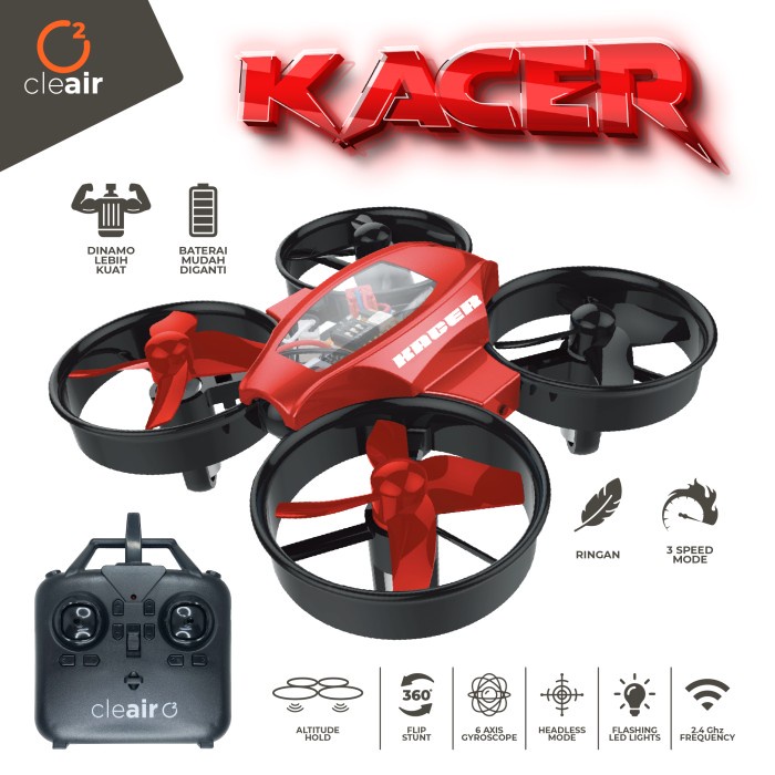 Terlaris cleAir O2 Mini WiFi Drone Kamera FPV Live Streaming Mini Racing