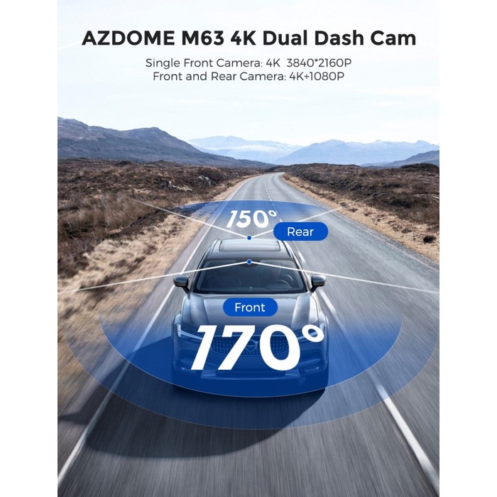 Terlaris Azdome Smart Car Dash Cam Dash Camera Mobil 4K DashCam