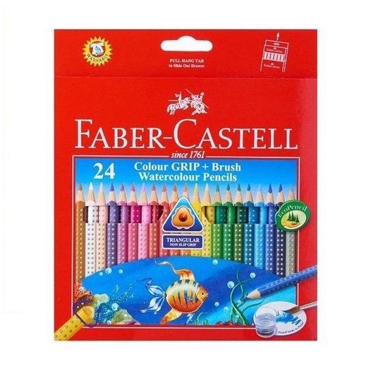 

FABER-CASTELL COLOUR GRIP WATERCOLOUR PENCILS 24L (FSC) 116243