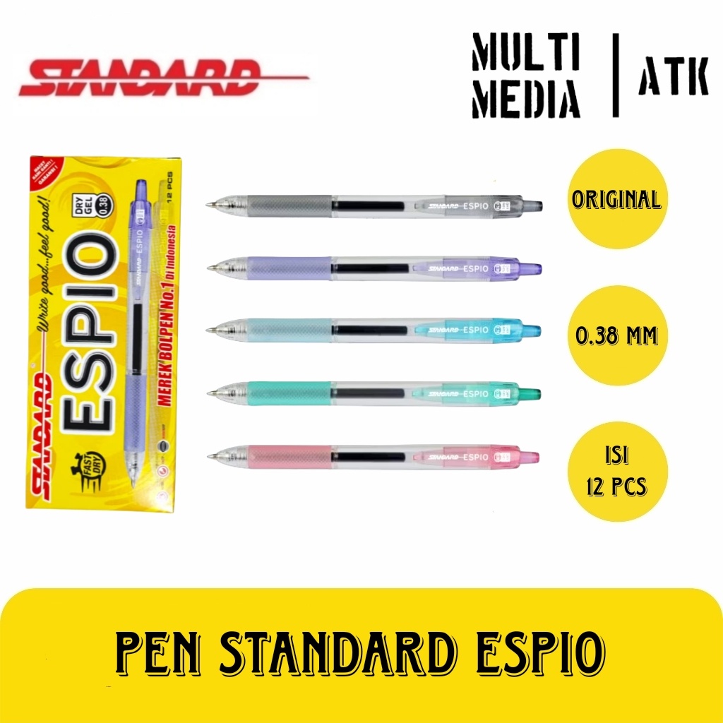 

Pen Standard ESPIO 0.38 Gel Black Ink