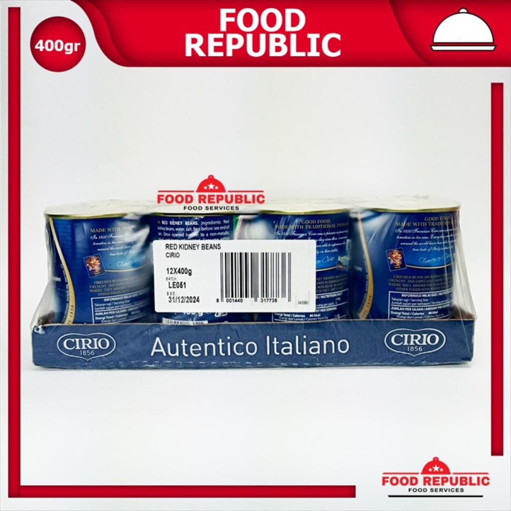 

CIRIO RED KIDNEY BEANS 400 GR KACANG MERAH DALAM LARUTAN GARAM KALENG