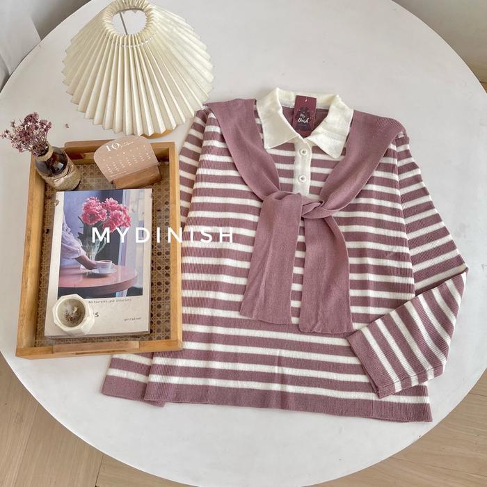 

HJK Fadila Cuties Blouse Rajut Atasan Wanita Korean Style Knitwear