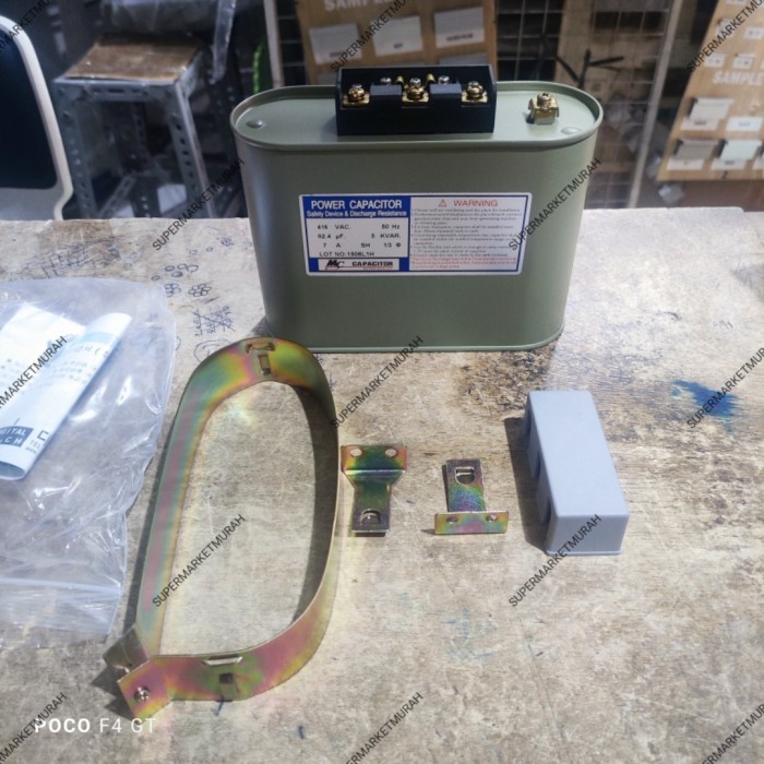Jual [READY] Kapasitor Bank MC 5 KVAR 415 V 50hz power capasitor 92.4uf 5kvar asli