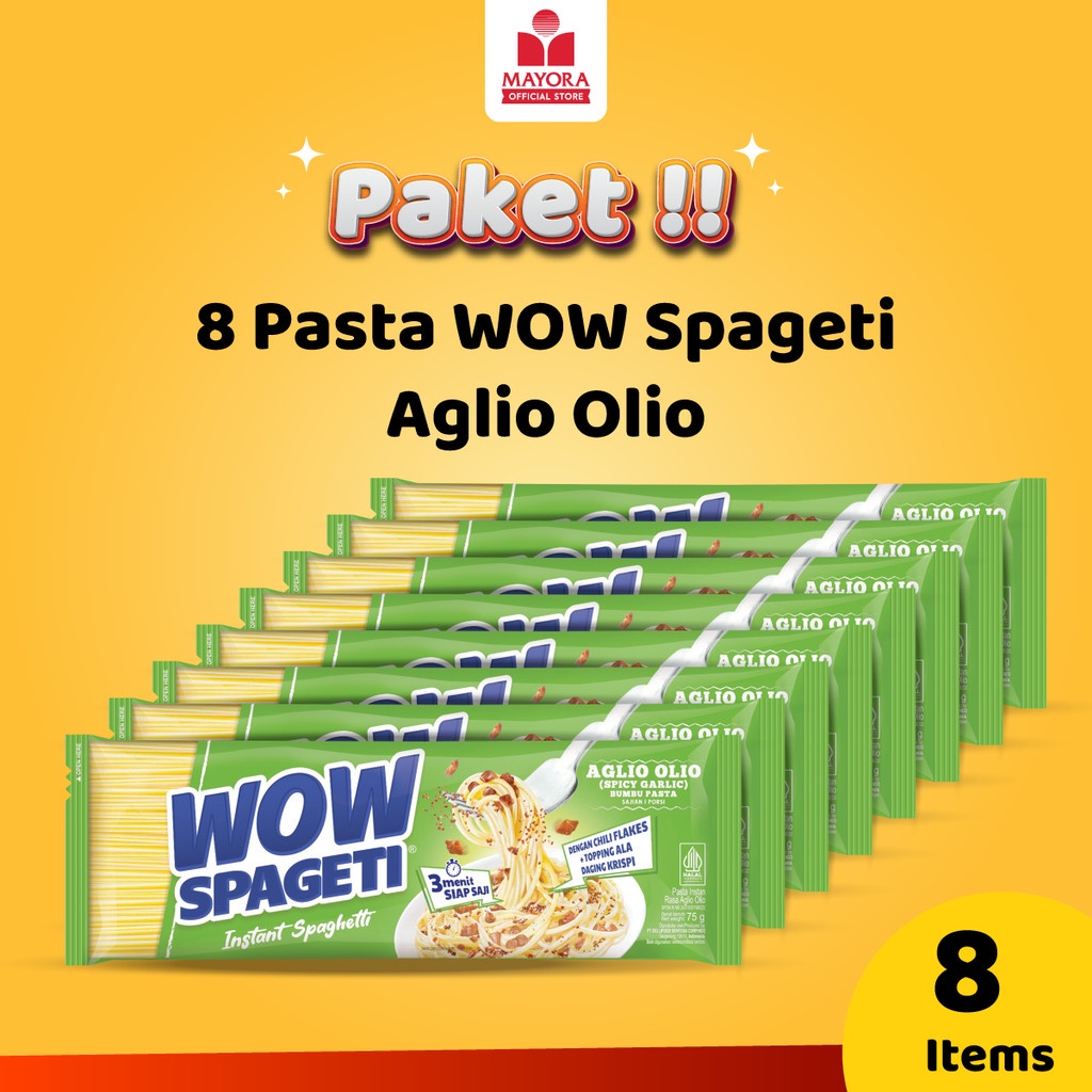 

PAKET 8 Pasta WOW Spageti Aglio Olio