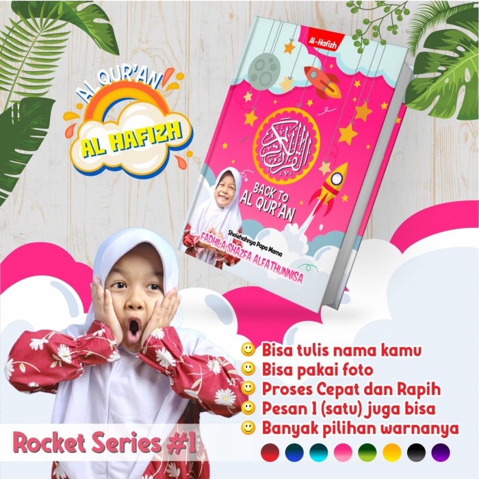

HJK AlQuran Quran Hafalan A5 Tajwid Dan Terjemah Warna Gratis Custom Nama