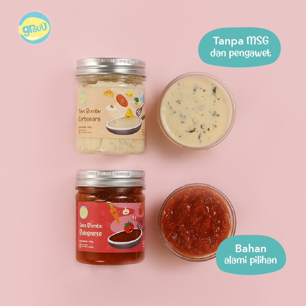 

Grouu - Bumbu Saus Masak MPASI Carbonara Bolognese - Alami No MSG