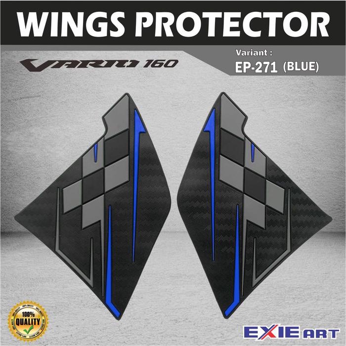ready stok wings protector motorcycle vario 160 - stiker rubber front body protector vario original