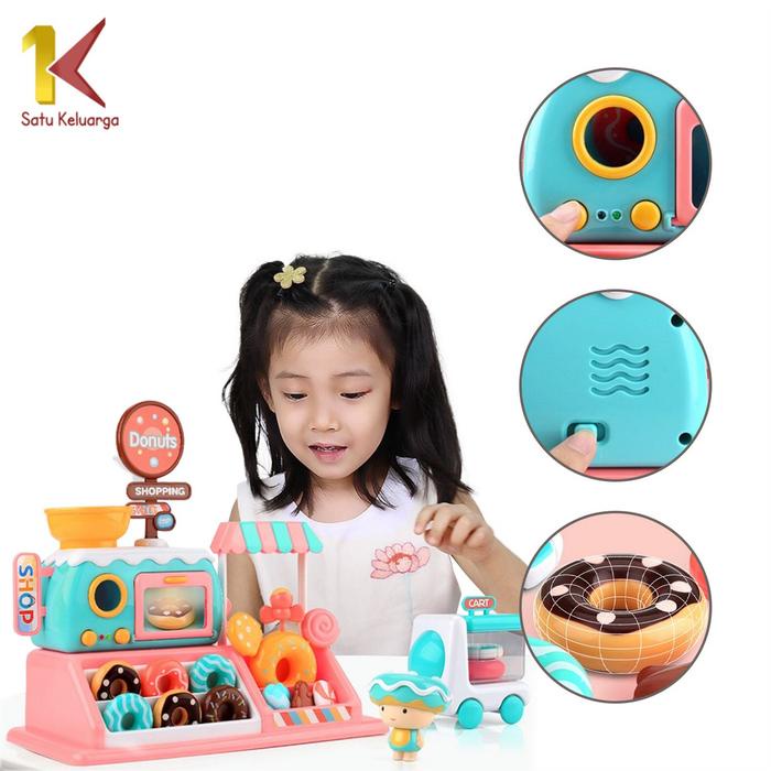 

..... Cod Sk M29 Mainan Edukasi Anak Toko Donat 999-82 Jualan Roti Hadiah Ultah Beraneka Warna