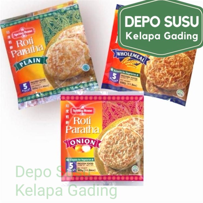 

..... Roti Paratha Spring Home 325Gr Plain Onion Wholemeal Vegan Pharata
