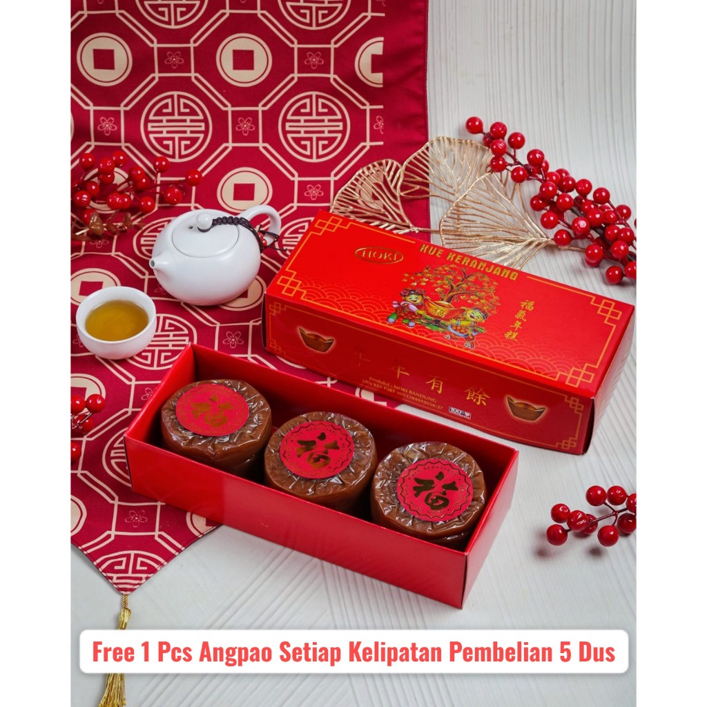 

HJ Kue Keranjang Cap Hoki isi 3 (Dodol Imlek) + Free 1 Pcs Angpao Setiap Kelipatan Pembelian 5 Dus