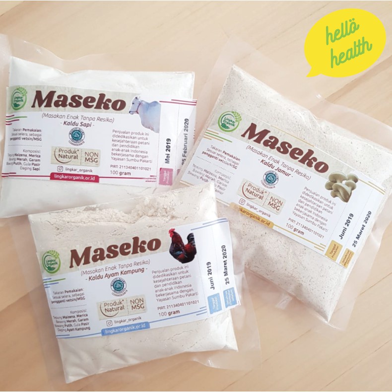 

Lingkar Organik Refil Maseko Bumbu Kaldu Organik 100gr