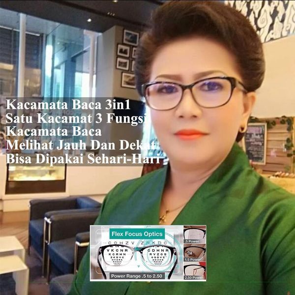 ACCMT- KACAMATA 3 IN 1 - KACAMATA Baca Plus Auto All In One Focus One Power Readers Glass - KACA