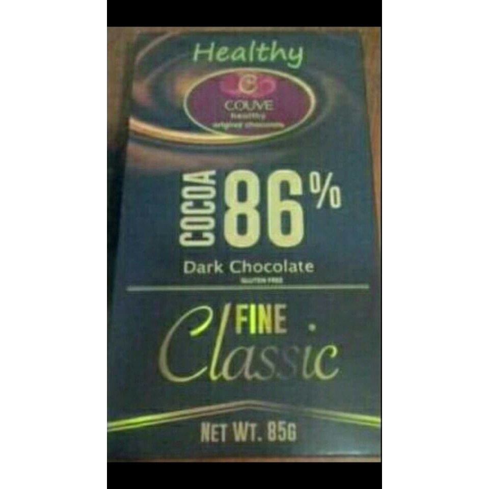 

COUVE healthy chocolate 86% dark chocolate 85 gr