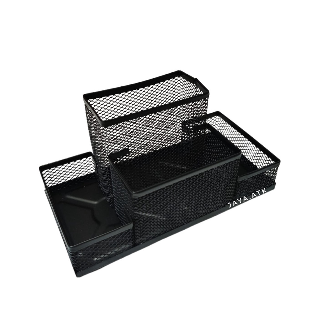 

TEMPAT PULPEN PEN HOLDER MEJA JARING BESI STATIONERY STAND 4 SEKAT 9125 SERBAGUNA