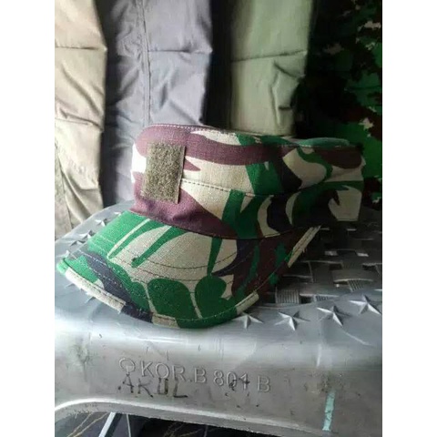 Ready Topi pet loreng army standar TNI commando bahan Sritex