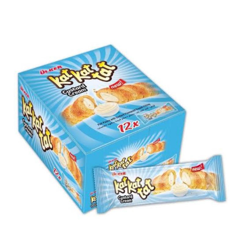 

HJ Kat Kat Tat Ulker Puff Pastry Chocolate Flavor isi 12pcs Custard Cream isi 12pcs