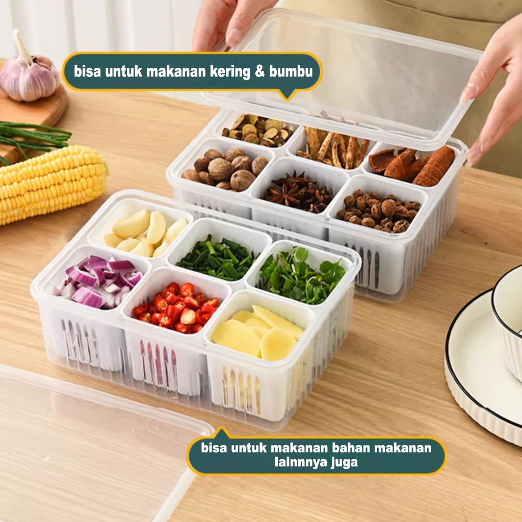 Gratong Kotak Penyimpanan Bumbu Dapur / Kotak Wadah Bumbu Dapur / Kotak Wadah Bawang Serbaguna