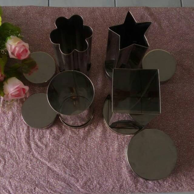 JTTOP LOYANG ROTI TAWAR MINI TABUNG BENTUK BUNGA SAKURA BINTANG HATI BULAT