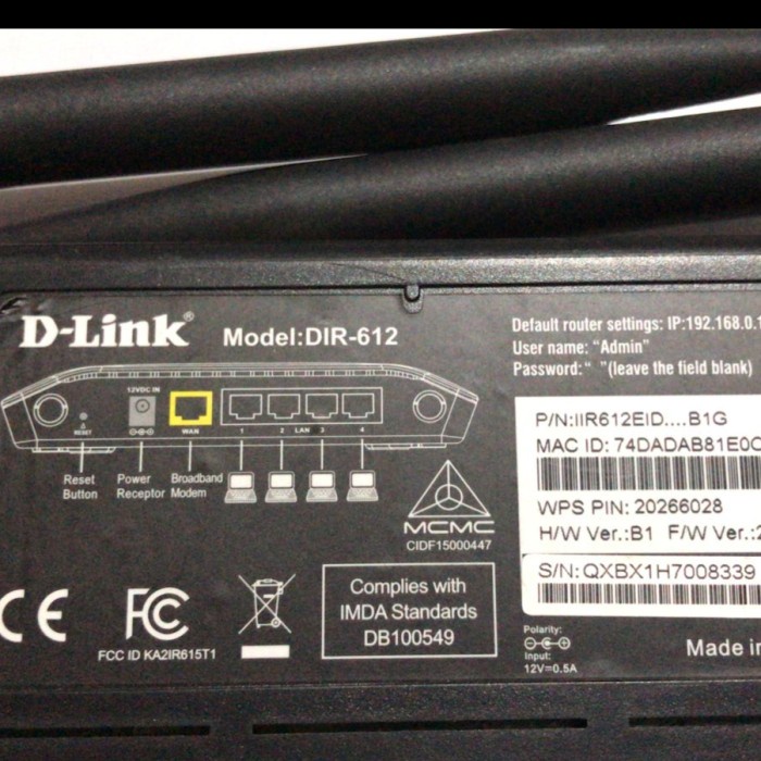 JTTOP" ROUTER WIFI D-LINK 612 / WIFI ROUTER / MIKROTIK / UBIQUITI