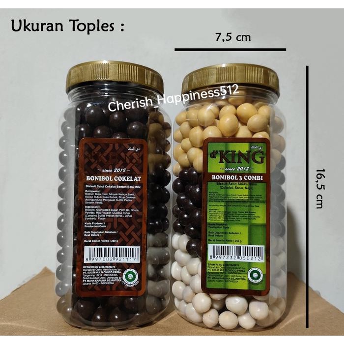 

1 Kotak D'KING Bonibol Cokelat & Combi & Bonibol Balado ~ Biskuit Salut Cokelat Bentuk Bola Mini