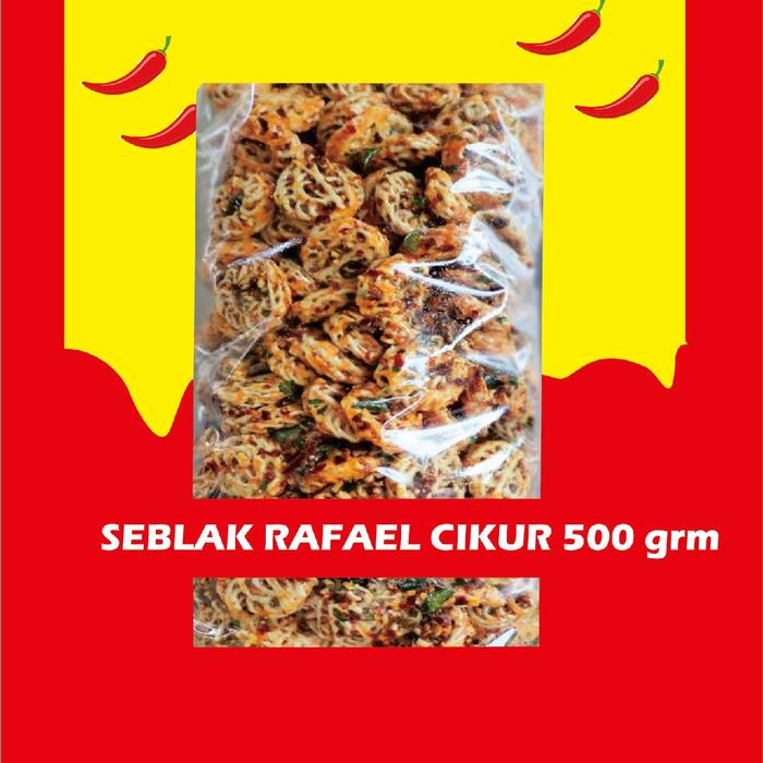 

500 gram kerupuk sebring mamang rafael pedas Cikur daun jeruk