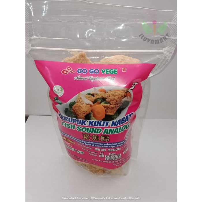 

Go Go Vege Kerupuk Kulit Vegetarian 150gr Hu Phio Nabati Fish Sound