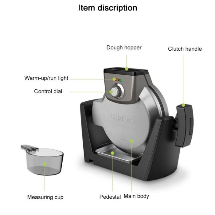 TOP CUISINART WAFFLE MAKER WAF-400KR TWO WAY BELGIAN WAFFLE MAKER -